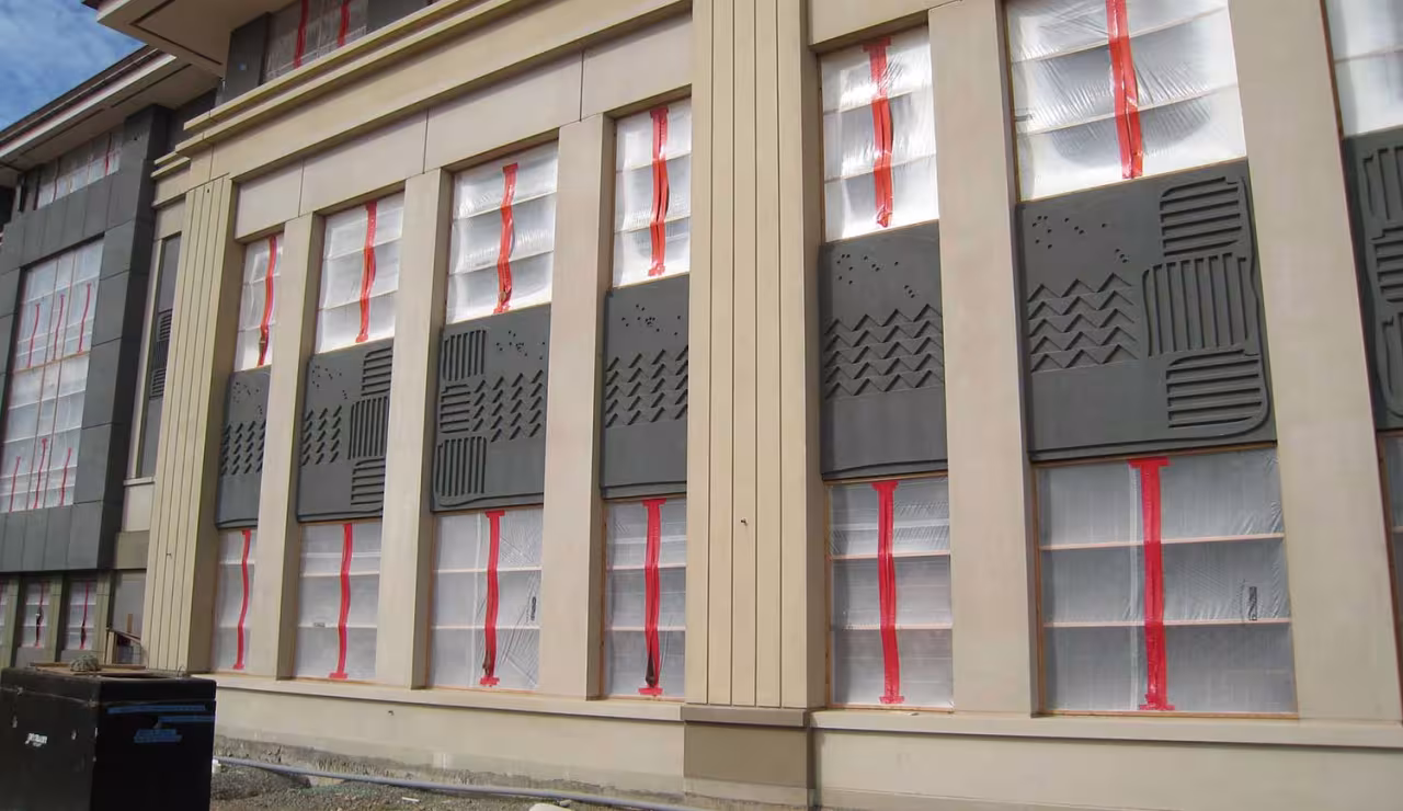Architectural precast panels on a GPRM project