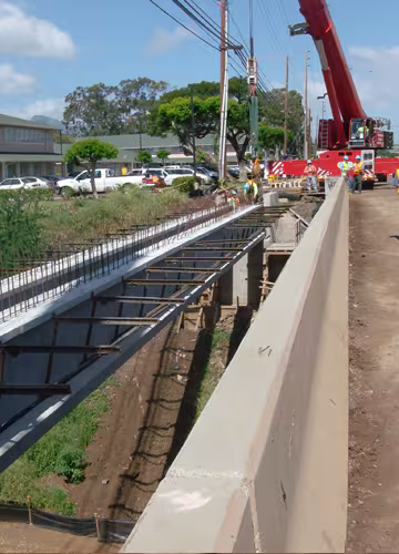 Precast bridge construction