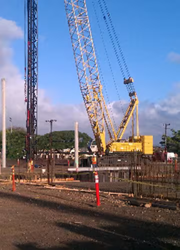 Precast concrete foundation work